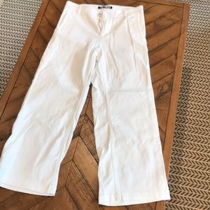 NWOT Joe Fresh white wide-leg cropped jean